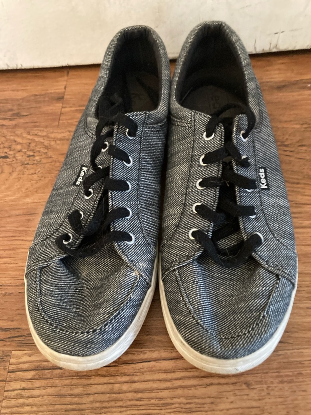 Keds Women’s Black and Gray Herringbone Sneakers